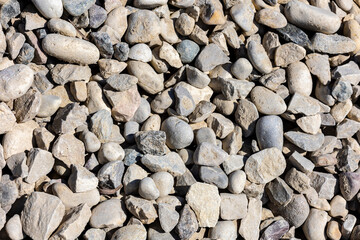 Washed rock or pebbles.
