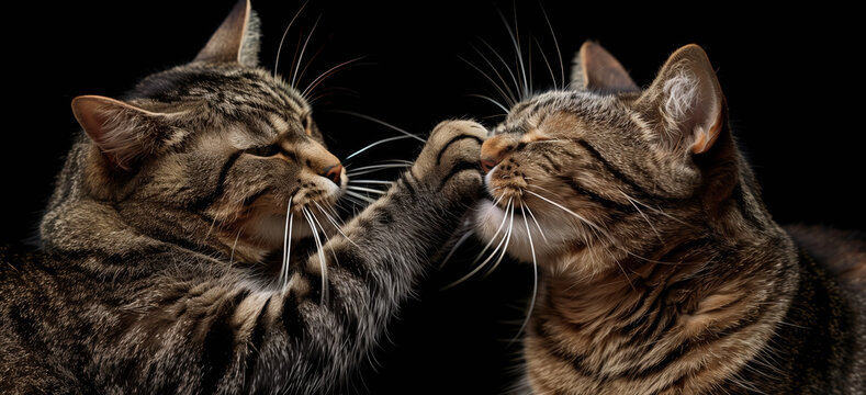 Disagreement. Instant development into a confrontation, fight, feud, battle, war, and conflict. cat punch.