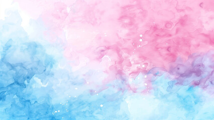Fototapeta premium Harmony in Hues: Abstract Watercolor Gradation in Blue and Pink
