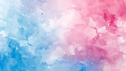 Fototapeta premium Harmony in Hues: Abstract Watercolor Gradation in Blue and Pink