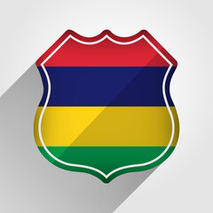 Mauritius Flag Road Sign Illustration