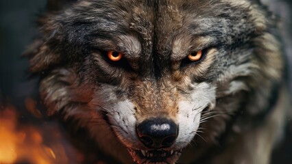 Fototapeta premium portrait of a wolf