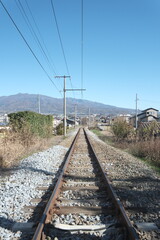 railroad tracks in the countryside