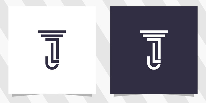 letter jl lj logo design