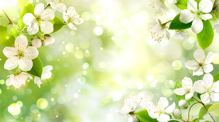 Fototapeta na wymiar Spring Background with Flowers