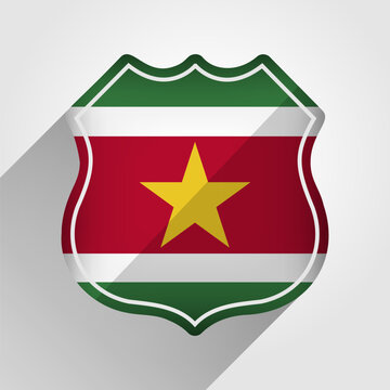 recommend clip art: Suriname Flag Road Sign Illustration