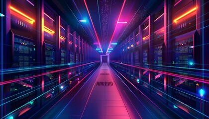 Dark Data Center Operations, dark data center operations with an image featuring lights-out management, remote monitoring, and automated processes, AI