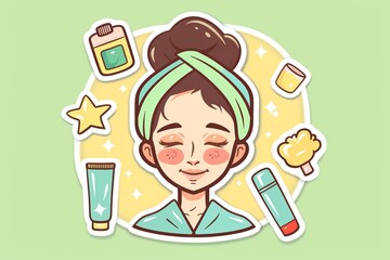 Beauty Face Hair curler Aloe Vera. Natural organic Skincare products: Black tea extract lotion, moisture Yoga skin gel, Oil free moisturizer serum and blank cream tube Chia Seed Oil jar pot