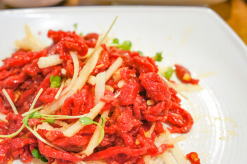 韓国料理のひとつユッケ