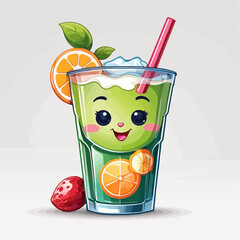 Cute Drink Cartoon Design Very Cool