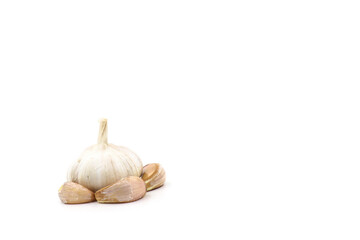 garlic isolated on white background