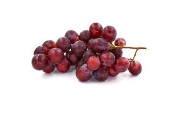 fresh red grape isolated on white background