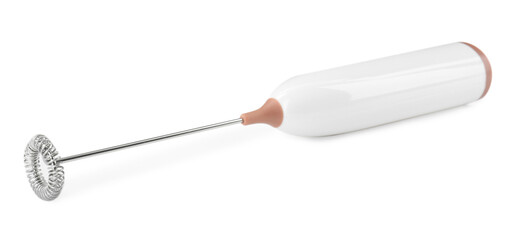 One milk frother wand isolated on white