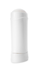 One solid deodorant isolated on white. Personal care product