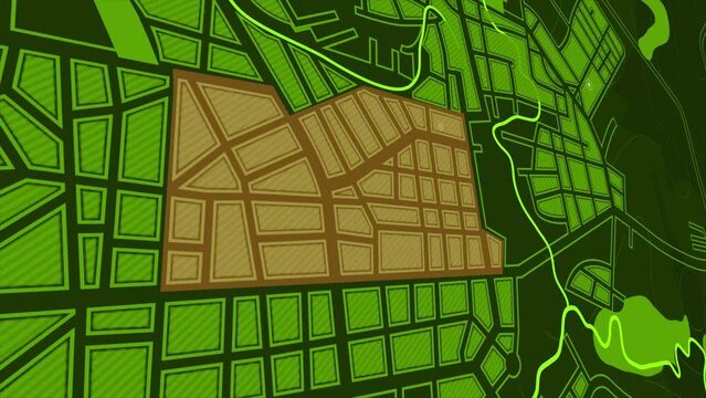 Map Analyzing HUD interface graphic