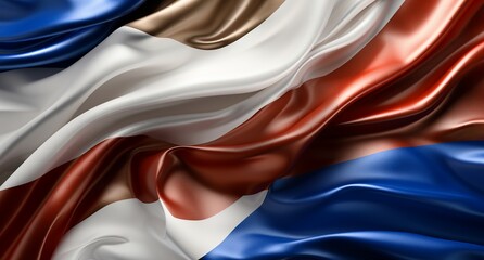 Flag of the Netherlands waving in the wind. 3d rendering.