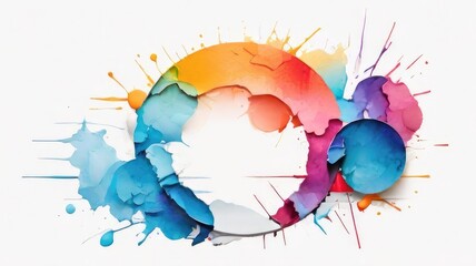 colorfull circle splash painting background