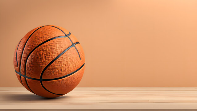 Symbol of Victory. 3D Basketball Ball Illustration, Signifying Triumph and Success in Athletic Competitions