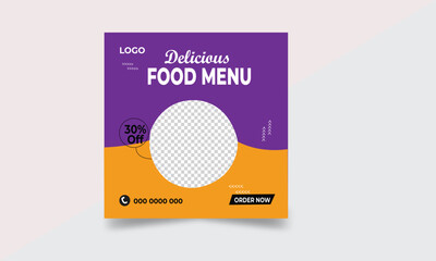 special delicious food social media banner post template Food social media promotion and  banner post design