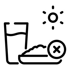 fasting outline icon