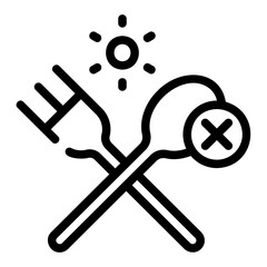 fasting outline icon