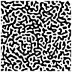 Intricate Maze-Like Halftone Design