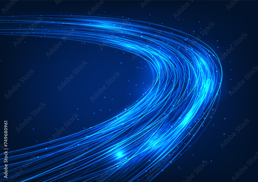 Poster abstract background technology overlapping lines of light represent the transmission of large amount