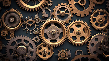 Metal gear parts, gear background