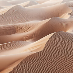 Abstract patterns formed by sand dunes in the desert