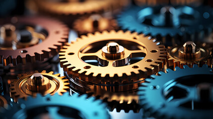 Metal gear parts, gear background