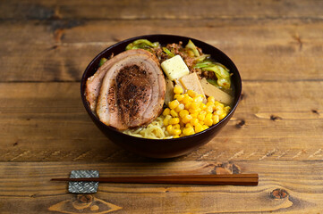 野菜炒め味噌バターラーメン