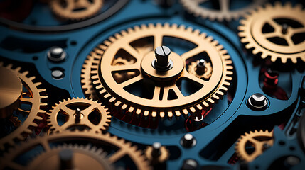 A series of interrelated gears symbolizes the synergy between different elements of a well-functioning system