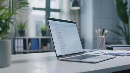 Stylish workplace with computer