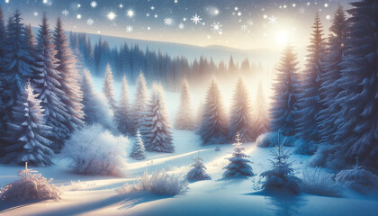 幻想的な雪景色