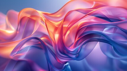 Fluid Abstract Form of Colorful Silk Waves. Abstract background. 