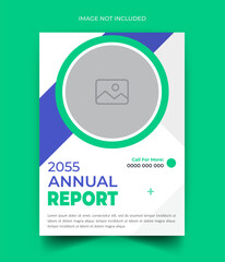 Healthcare and medical cover annual report design template