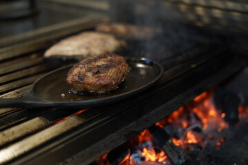 Quality Angus barbecue beef Fire