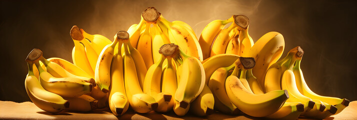 Fresh, Ripe and Yellow: A Portrait Display of Luscious Bananas