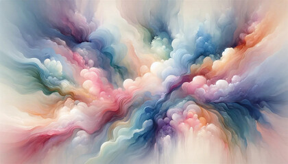 A beautiful, flowing composition of pastel watercolors wallpaper background.