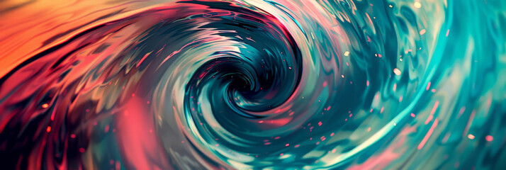 Fototapeta premium a colorful swirl with bright colors, generative AI