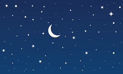 Obraz na płótnie Canvas Seamless pattern with stars. Hand drawn stars texture. Night starry sky. Vector Sky Background