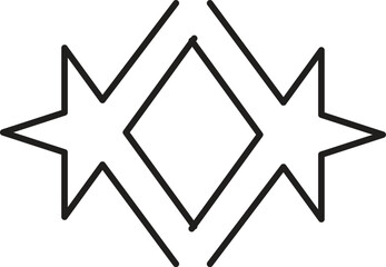 Brutalist abstract geometric shapes and grids. Brutal contemporary figure star oval spiral flower and other primitive elements. 