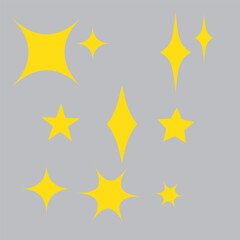 Shine icon, Clean star icon.