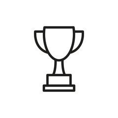 Trophy icon vector logo design template
