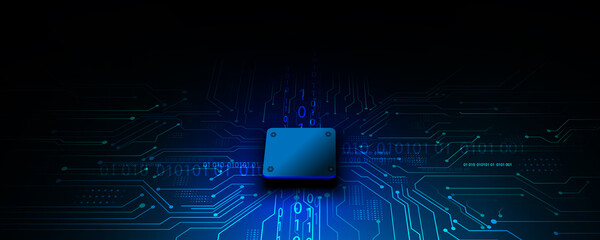 Circuit board network data processing chip technology background image
