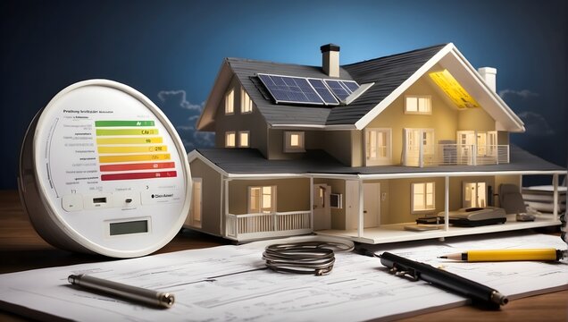 Efficient consumption and invoicing highlighted in a comprehensive house energy audit Generative AI