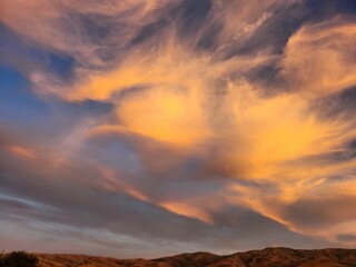 sunset in the mountains