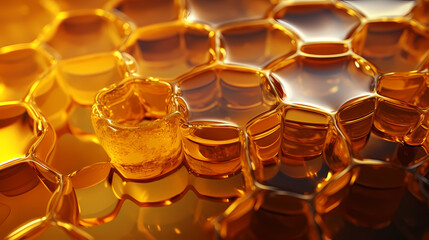 Close-up photography of bees in hive