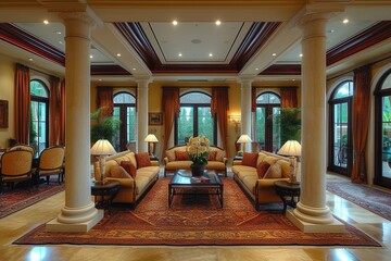 Luxury home interior image of living room