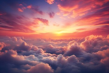 Beautiful sunset sky Clouds in background